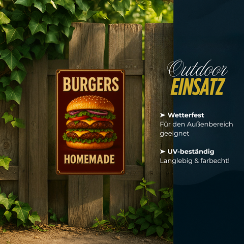 Burger Blechschild