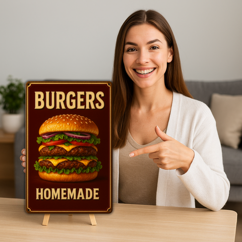 Burger Blechschild