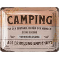 Blechschild Camping Erholung
