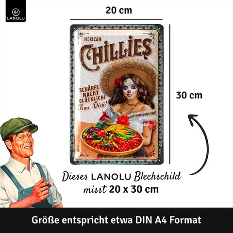 Blechschild Mexican Chillies