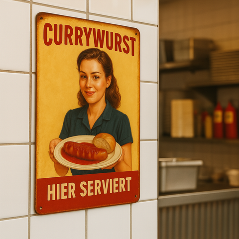 Currywurst Blechschild