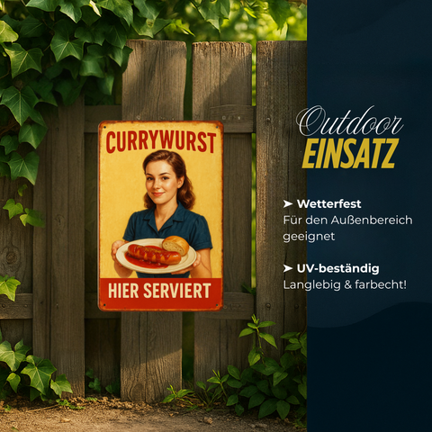 Currywurst Blechschild