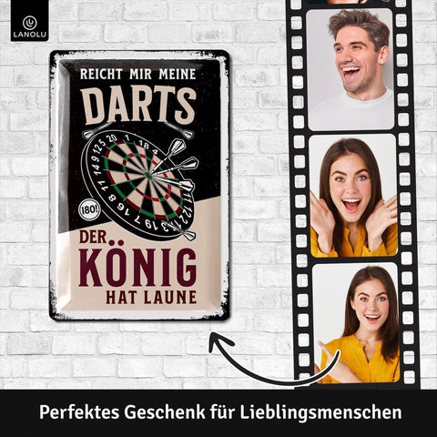 Blechschild Der Dart König