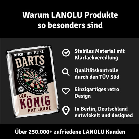 Blechschild Der Dart König