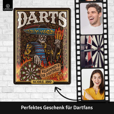 Blechschild Darts Mexikanisch