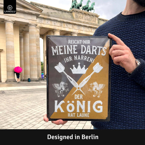Blechschild Darts König