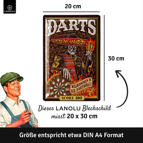 Blechschild Mexikanischer Darts