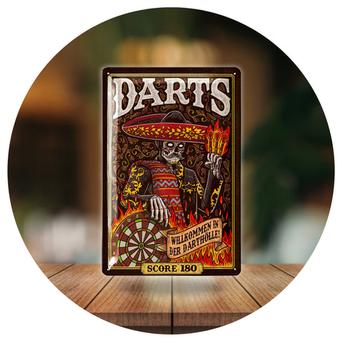 Blechschild Mexikanischer Darts