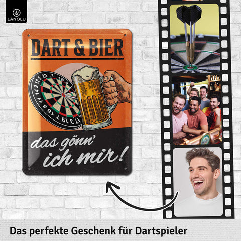 Blechschild Dart & Bier