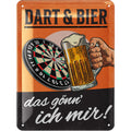 Blechschild Dart & Bier