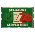 Delicious Pizza Blechschild Grün - 20x30cm