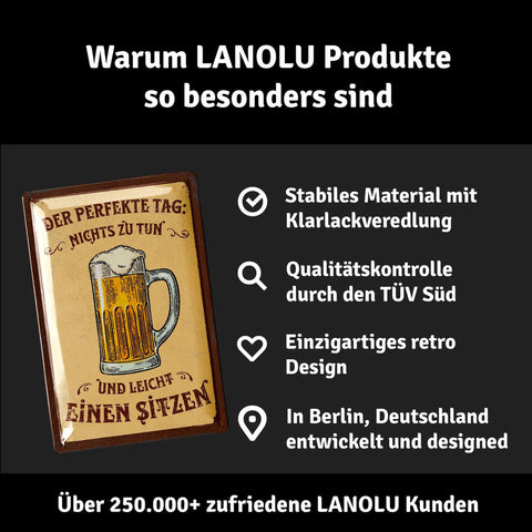 Blechschild Der Perfekte Tag Mit Bier