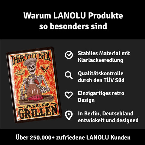 Blechschild Der will nur grillen