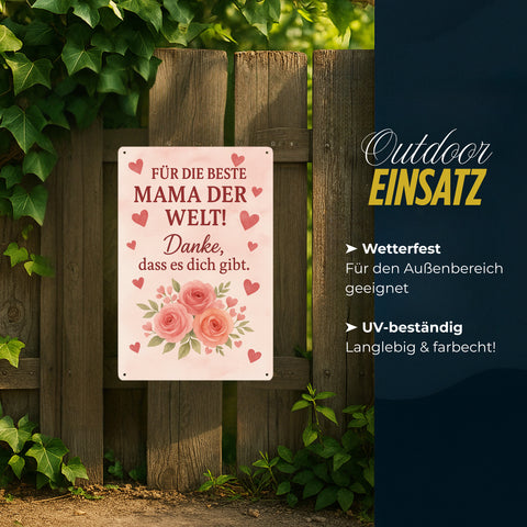 Die beste Mama der Welt Blechschild