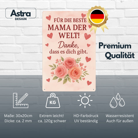 Die beste Mama der Welt Blechschild