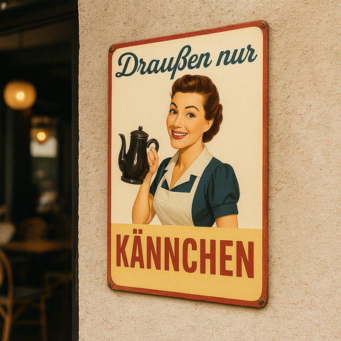 Kännchen Blechschild