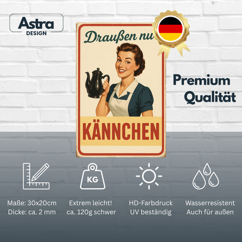 Kännchen Blechschild