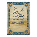 Ebbe & Flut Spruch Blechschild