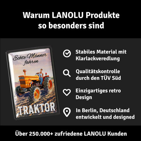 Blechschild Echte Männer fahren Traktor
