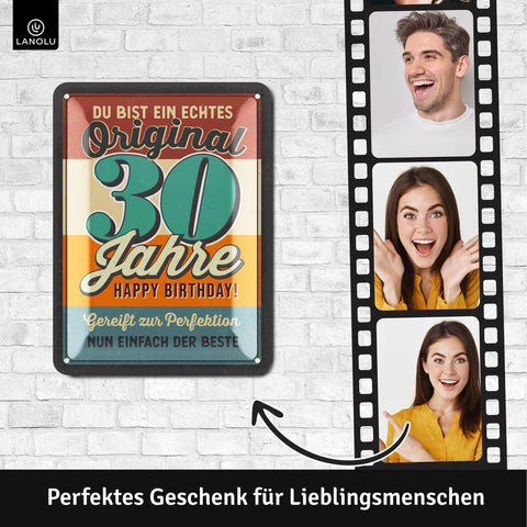 Blechschild Original 30 Jahre