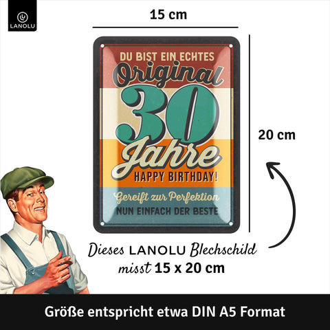 Blechschild Original 30 Jahre