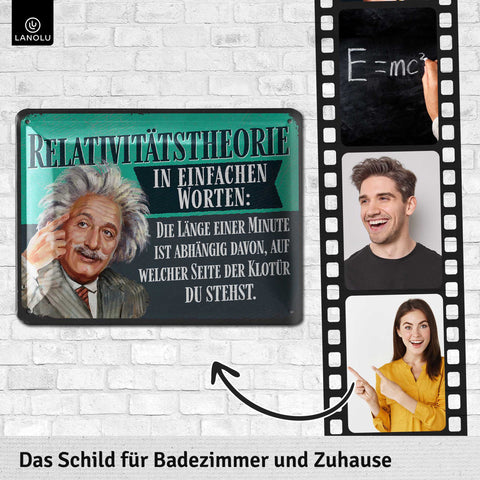 Blechschild Einstein Relativitätstheorie