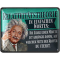 Blechschild Einstein Relativitätstheorie