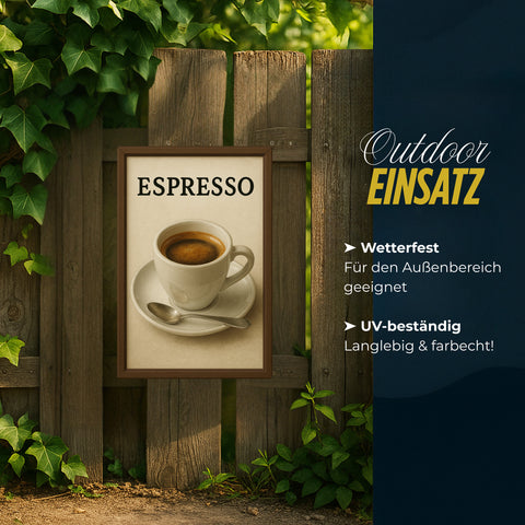 Espresso Blechschild