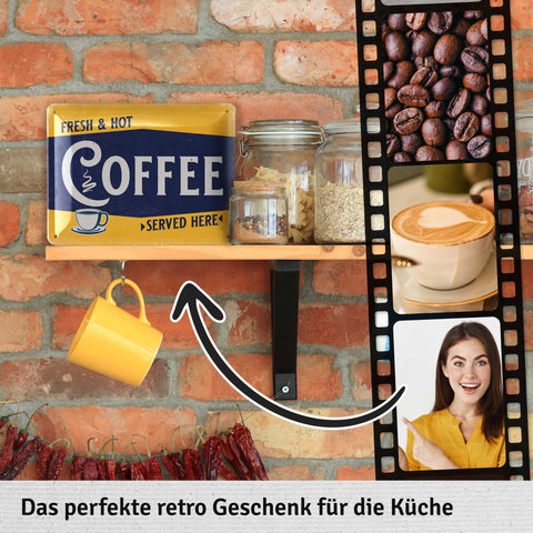 Blechschild Coffee served here