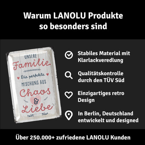Blechschild Unsere Familie