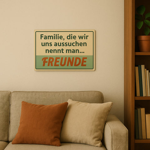Familie und Freunde Blechschild