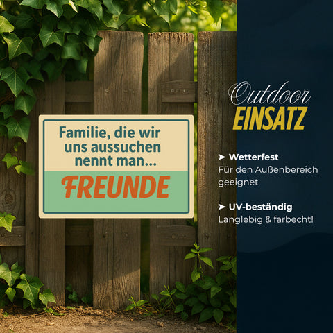 Familie und Freunde Blechschild