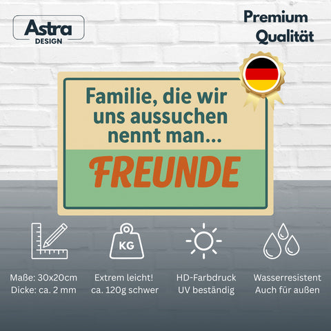 Familie und Freunde Blechschild