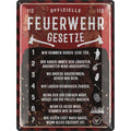 Blechschild Feuerwehr Gesetze
