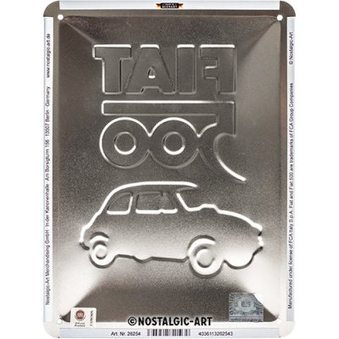 Fiat 500 Blechschild