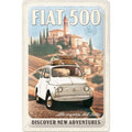 Fiat 500 New Adventures Blechschild
