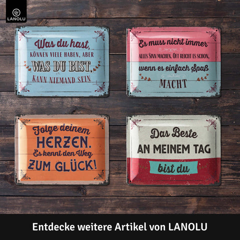 Blechschild Folge deinem Herzen