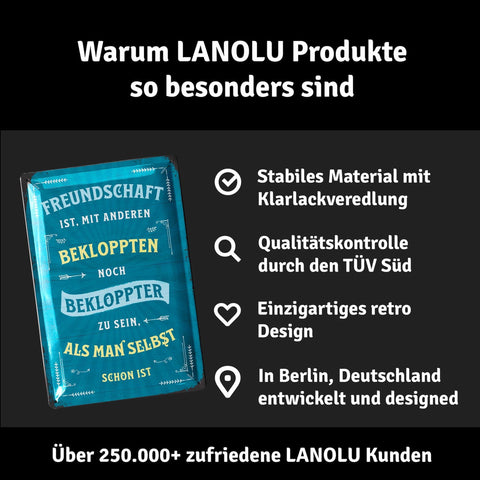 Blechschild Bekloppte Freundschaft