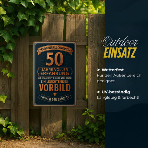 Fünfzig Jahre Blechschild