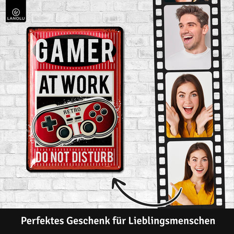 Blechschild Retro Gamer