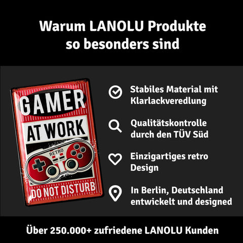 Blechschild Retro Gamer