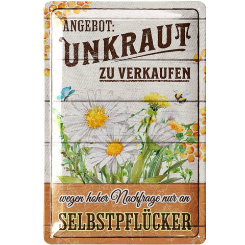 Garten Blechschilder Set Bundle