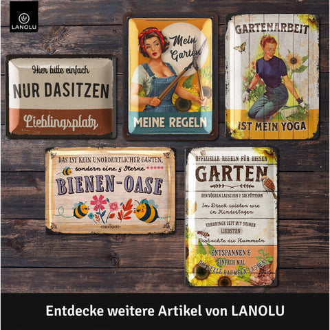 Blechschild Garten Bienen