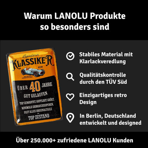Blechschild Geburtstag Klassiker 40 Jahre