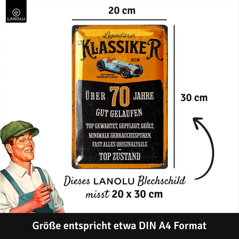 Blechschild Geburtstag Klassiker 70 Jahre