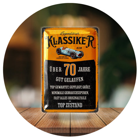 Blechschild Geburtstag Klassiker 70 Jahre