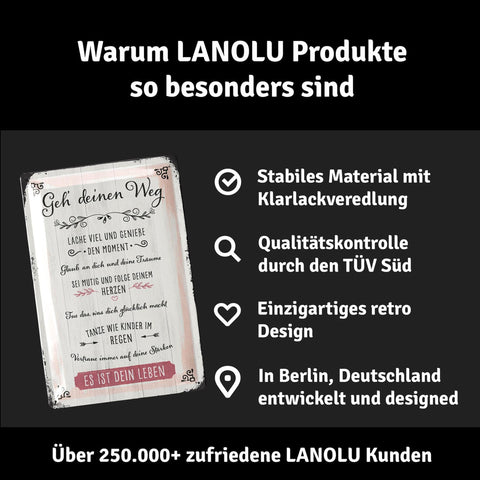 Blechschild Geh Deinen Weg