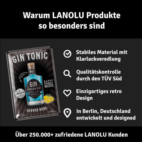 Blechschild Gin Tonic Flasche