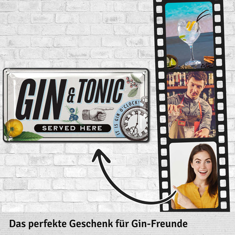Blechschild Gin & Tonic
