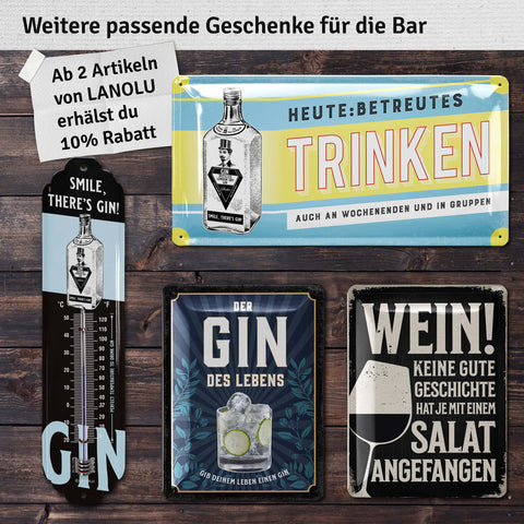 Blechschild Gin & Tonic